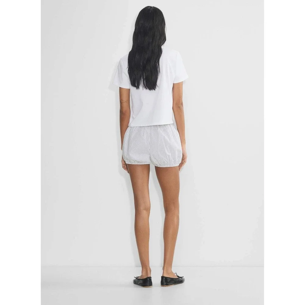 Sunday Best‎ Bloomer Shorts Women XS Espresso Pinstripe Aritzia Loungewear New